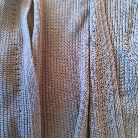 ** Free People Chunky Knit Cardigan Sweater Black Long XL - Picture 8 of 10